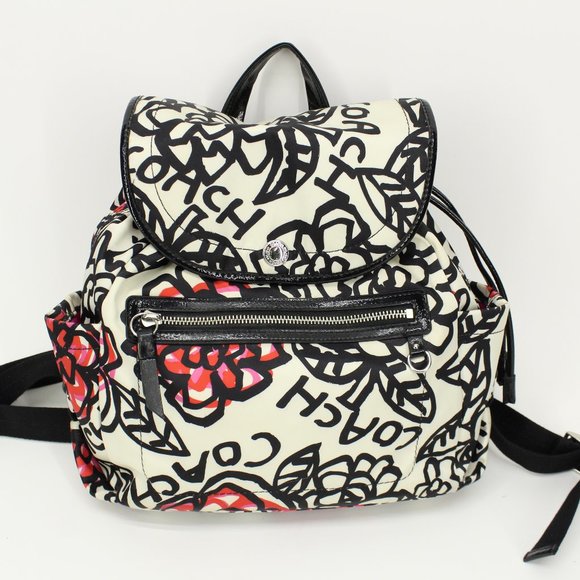 coach flower backpack